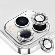 3Pcs Camera Lens Protector for iPhone 13Pro/13Pro Max Tempered Glass Camera Cover-Diamond Silver