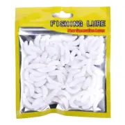 Bream Fish Fishing Lure Lifelike Worm Maggot Grub Soft Bait Silicone (50PCS)