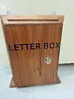 Indien teak wood wooden letter box big mailbox with SS lock function post BOX