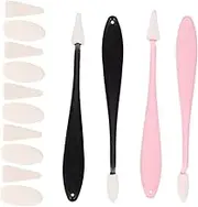 HOODANCOS 4pcs Blending Stumps Set Plastic Wiper Tools for Sketching Drawing Comfortable Grip Durable Sponge Pads for Artists Beginners