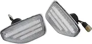 Side Mirror Indicator For Dacia For Duster For Sandero II For Logan 2 For MCV For Stepway LED Dynamic Side Marker Lights Turn Signal Blinker Lamps 2 Pieces Dynamic Sequential Blinker(Dynamic Crystal)