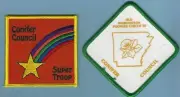 Girl Scout badges - Conifer Council - Super Troop & Promise - 3 in square (115)