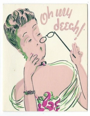 Vintage Unused Bresillo's Birthday Greeting Card Funny Kitsch w/ envelope