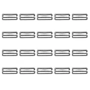 40 Pcs 18.5mm 9 Shape Bra Strap Hooks, Adjustment Slide Bra Strap Clips, Black