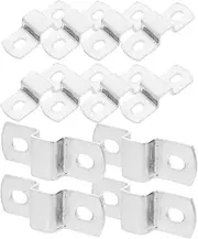 ETHZZLE 12pcs Shaped Pipe Clamp Bracket for Square Tubes Mounting Clip Indoor Outdoor Support Base for Pipes