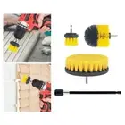 Drill Brush Set Round Brush with Extend Attachment Flat Brush Cleaning Brush