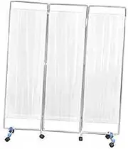3/4/5 Folding Partition,with Non See Through Blackout Screen Freestanding Office Wall Partition,for Family Beauty Salon Hospital Clini(White,3piece)