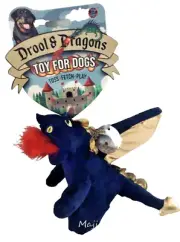 Bow Wow Pet Cuddle Fire Breathing Dragon Dog Toy Toss Fetch Play Squeak Crinkle