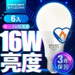 【EVERLIGHT億光】6入組 11.8W 超節能PLUS LED燈泡 節能標章 3年保固(自然光)