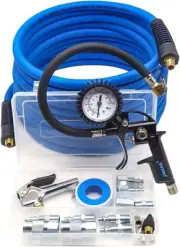 Durable 20-Piece Air Compressor Accessories Set: Blow Gun, Hose & Gauge Included