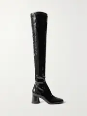 [KHAITE] KHAITE - Wythe Patent-leather Over-the-knee Boots - Black - IT39 IT 39 Black