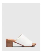 [Novo Shoes] Fussy Heel Mules in White
