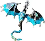 [Generic] Enamel Dragon Brooch - Retro Animal Dragon Enamel Pin Suits Brooch | Dragon Wings Badge Coat Pin, Vintage Punk Animal Accessory for Backpacks, Clothing