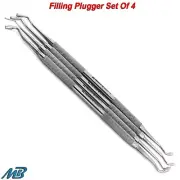 Set Of 4 Dental Amalgam Composite Filling Plugger Condenser Placement Instrument