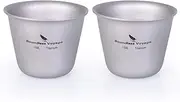 Boundless Voyage Titanium Mini Wine Tea Sake Cup Mug Outdoor Camping Picnic Party Delicate Whiskey Flask Flagon Drinkware Ti1595B 2cups/lot