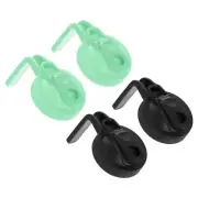 4Pcs Mason Jar Pour Spout Lid, Mason Jar Lids with Handle, Black/Cyan