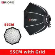 Triopo Softbox K2-55cm Bowens Mount Speedlite Portable Octagon Softbox+Honeycomb