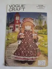 Vogue Craft 8336 and 8337 Sewing Pattern Early American Doll & Outfits Set of 2
