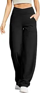 [Generic] Women's Yoga Pants Workout Yoga Crossover Trendy Stretch Pants Cross Bootcut Leggings
