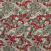 Kt KILOtela - Upholstery Fabric, Jacquard Gobelin, Upholstering Furniture, Headboards, Accent Pillows, Handbags, Tote Bags, 100 cm length x 280 cm width, Damask, Red, Green, Beige ─ 1 metre