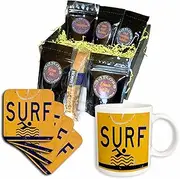 3dRose cgb_110965_1 Surf Sign to Remind You That The Water Awaits Your Board and You-Coffee Gift Basket, Multicolor