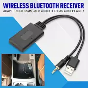 Wireless Bluetooth Receiver Adapter USB 3.5mm Jack Audio For Car AUX Speaker (for: Peugeot)