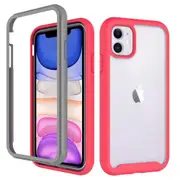 MCC Shockproof Bumper Case iPhone 11 Clear Back Cover Apple iPhone11 [Magenta]