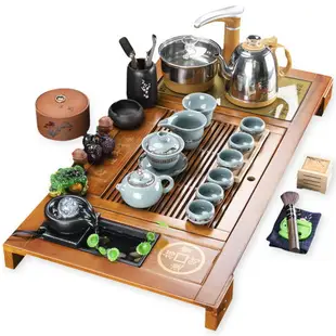 逸峰茶具套裝家用全自動一體功夫茶盤整套客廳陶瓷茶杯泡茶茶道