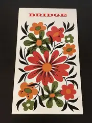 Vintage Heines House Flower Contract Bridge Scoring Pad Unused