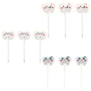 6 Pcs Neutral Pen Plush Gel Ink Pen Signature Pen Cartoon Dolls Stationery Pen