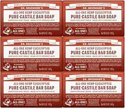 Dr. Bronner's - Pure-Castile Bar Soap (Eucalyptus, 5 ounce, 6-Pack) - Made with Organic Oils, For Face, Body and Hair, Gentle and Moisturizing, Biodegradable, Vegan, Cruelty-free, Non-GMO