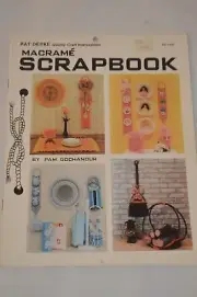 Vtg 1979 MACRAME SCRAPBOOK Pattern Book by Pam Gochanour / 30 Projects 1 yd
