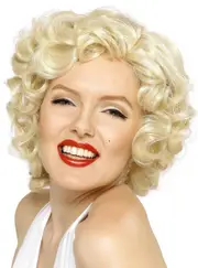 Marilyn Monroe Womens Curly Blonde Costume Wig
