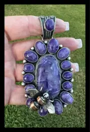 NAVAJO~HUGE CHARIOT ~BEE ~CLUSTER ~PENDANT PATRICIA YAZZIE