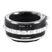 K&F Concept Lens Adapter Ring for Pentax K PK Lens to Sony NEX E-Mount Cameras