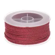 Nylon Thread Twine Beading Cord 1.6mm Braided String 16M/52 Feet, Dark Red