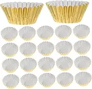 Luxshiny 500pcs Mini Cupcake Liners Thickened Foil Baking Cups Greaseproof Muffin Wrappers for Weddings Birthdays Showers Versatile Easy to Use