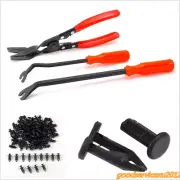 3XProfessional Fastener Clip Removal Tool + 100* Nylon Bumper Fastener Clips Kit