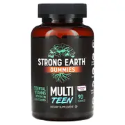 YumVs, Strong Earth Gummies, Multi Teen, Raspberry, 90 Gummies