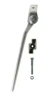 SHIP24HRS-Greenfield KS2S 285mm Bicycle Kickstand Alloy/Silver W Retro Plate-NEW