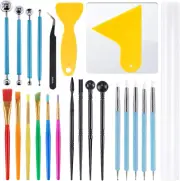 Polymer Clay Tools, 24 Pcs Modeling Clay Sculpting Tools Include Rubber Tip Pens