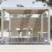 Clear Tarps Heavy Duty Waterproof, Transparent PVC Vinyl Tarpaulin with Grommets, Ropes, Reinforced Edge, Tear-Resistant, Anti-UV for Greenhouse, Patio, Garden, Porch, Pavilion, Outdoor