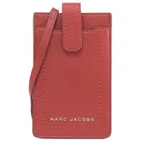 在飛比找PChome24h購物優惠-MARC JACOBS 馬克賈伯 素色皮革休閒斜背手機包.紅