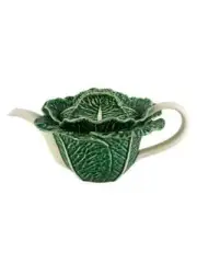 Bordallo Pinheiro Cabbage Tea Pot, New 2023 Design, Made in Portugal
