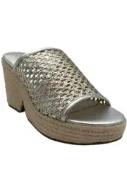 Cecelia New York Wedge Sandals Farra Silver