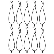 10 Pack Strong Black Elastic Bungee Cords with Hook for Outdoor Backpacks