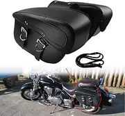 HDBUBALUS Motorcycle Saddlebag Leather Bag Universal for Harley Sportster XL 883 XL 1200 for BMW for Suzuki for Yamaha