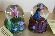 Disney Classic Pooh Eeyore and Piglet 2 mini 2.5" snowglobes Collectors, Vintage