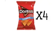 DORITOS Tortilla Chips, NACHO CHEESE PARTY SIZE 400g x 4 bags FRESH CANADIAN