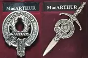 MacArthur Scottish Clan Crest Pewter Badge or Kilt Pin